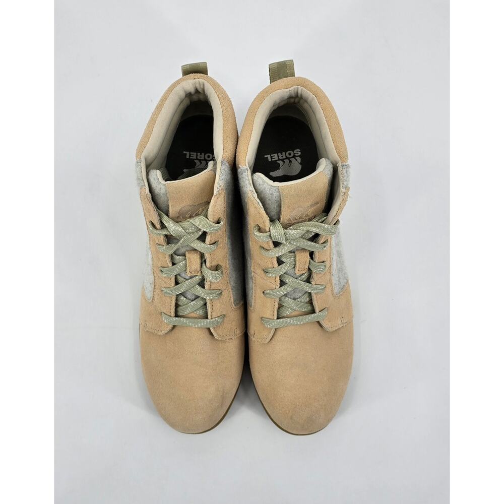 Sorel Evie Ankle Lace Bootie | Tan Suede & Grey Felt | Women’s 9 - Picture 5 of 10